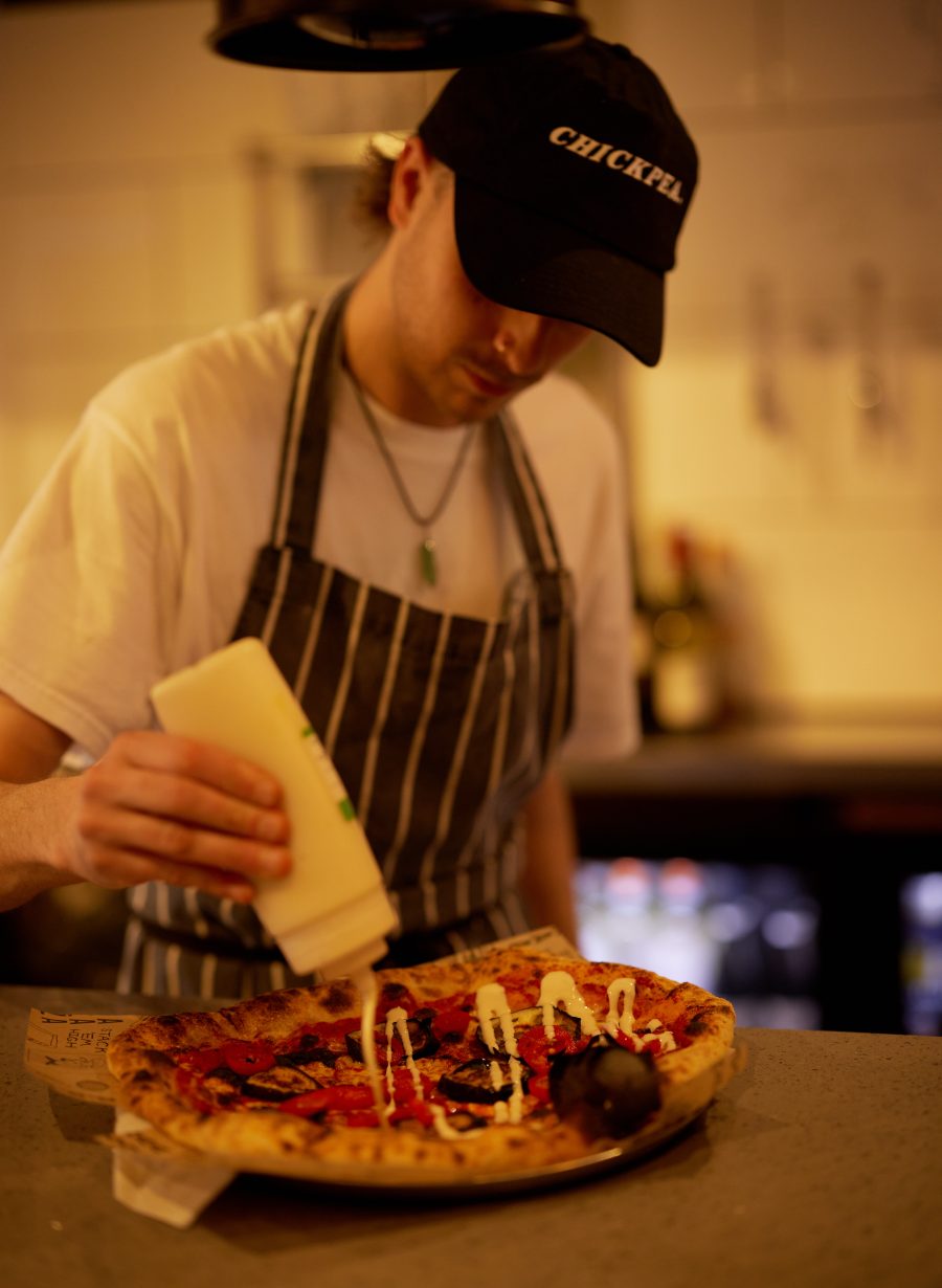 chef preparing food in kitchen